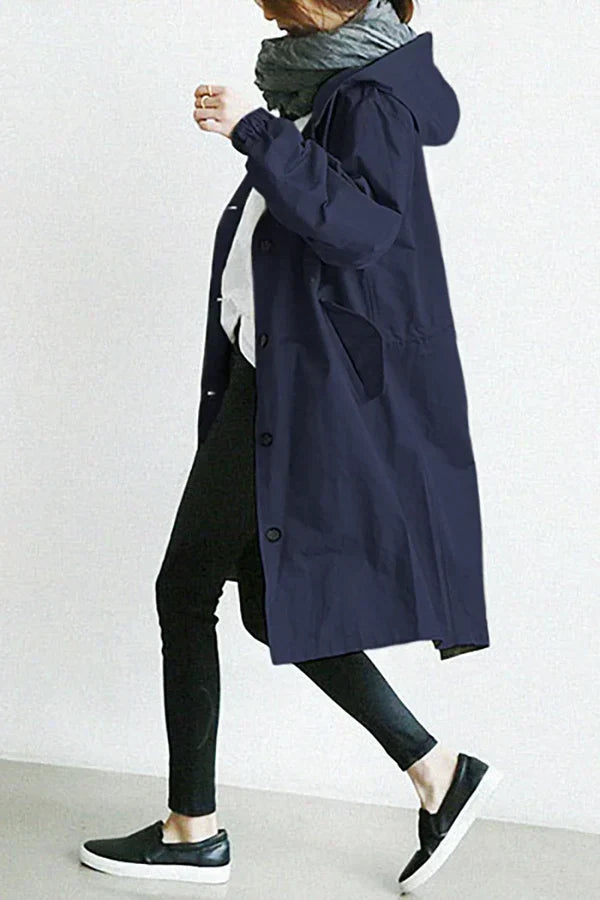 Veste Imperméable Femme Capuche pour Pluie et Vent