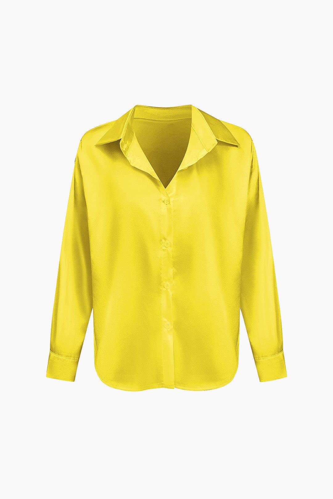 Blouse Élégante en Soie Satinée Longue Manche