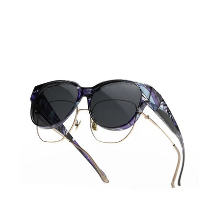 Lunettes de Soleil Femme Polarisées Protection UV400 Style Œil de Chat