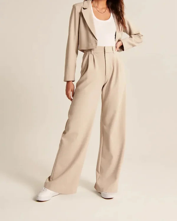 Pantalon Tailleur Féminin Élégant
