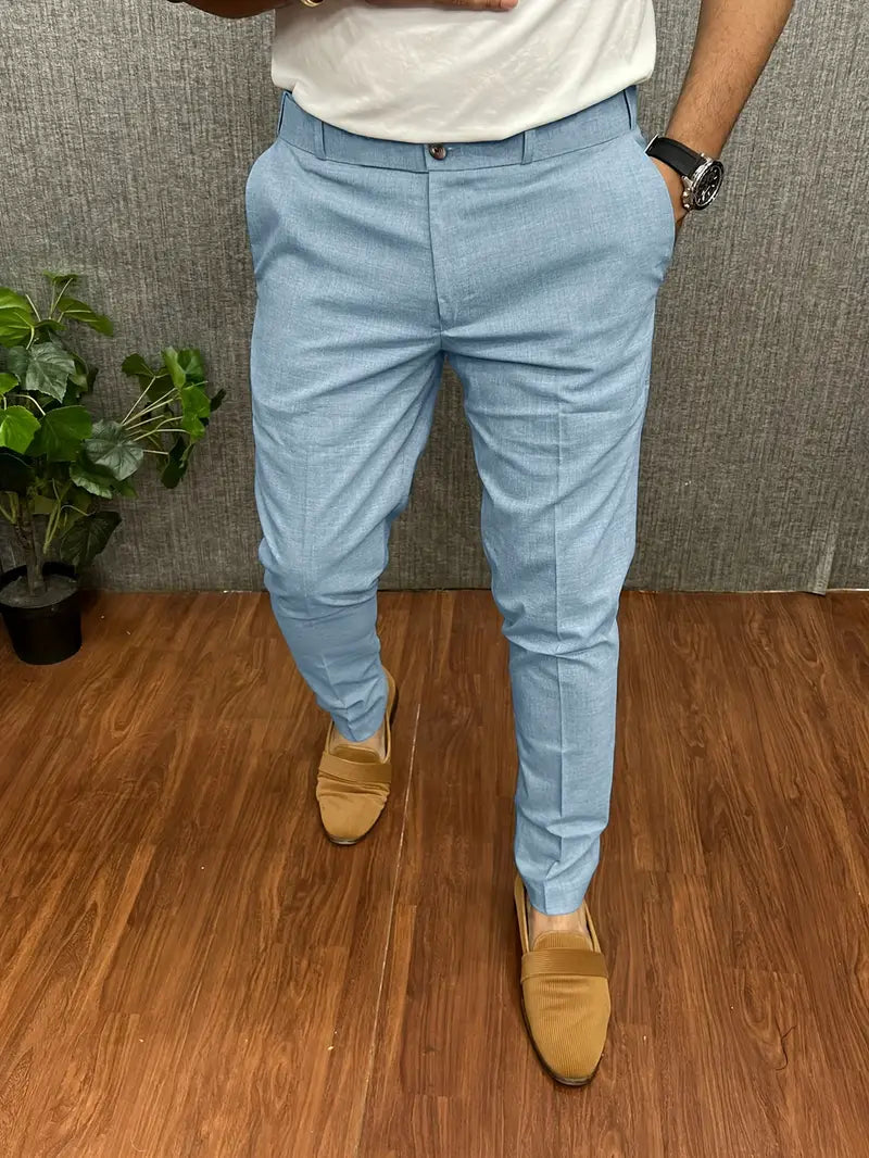 Pantalon Homme Élégant Noir Moderne