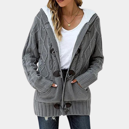 KAHLIA - Cardigan à Capuche Détendue pour Femme