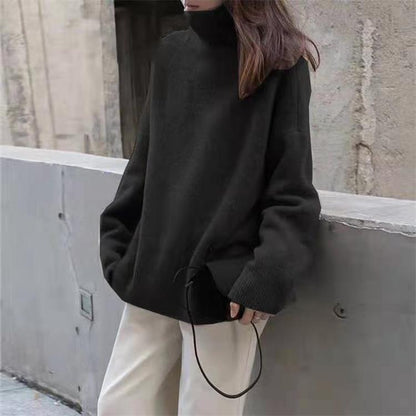 Pull Femme Col Roulé Laine Mérinos Chaud