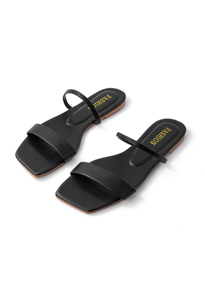 Sandales Noires Élégantes Design Minimaliste