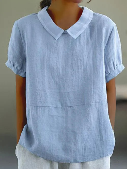 Blouse Femme Été Legère à Manches Courtes et Col V