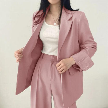 Costume Femme Tailleur 2 Pièces avec Blazer Long