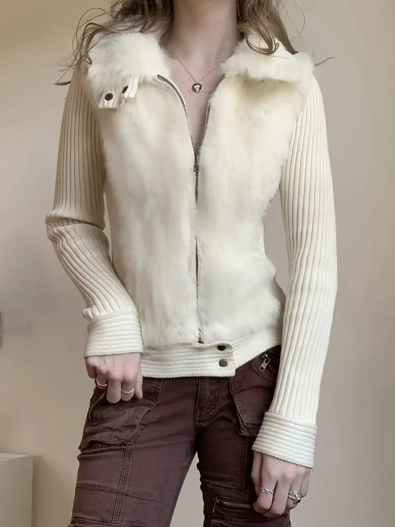 Gilet Femme Hiver Fourrure Synthétique Élégant et Chaud - PanierRoyale