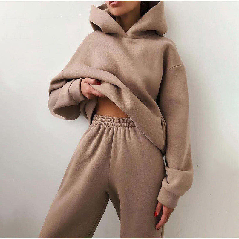 Survêtement Femme Streetwear Hoodie et Jogging Pantalon