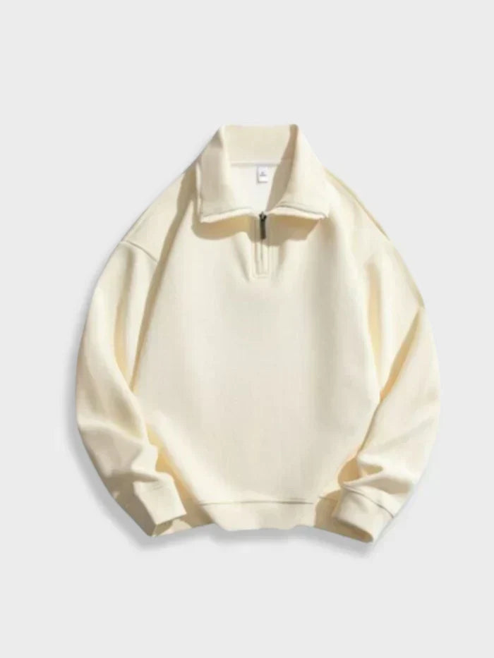 Pull Homme Casual à Manches Longues et Fermeture Éclair