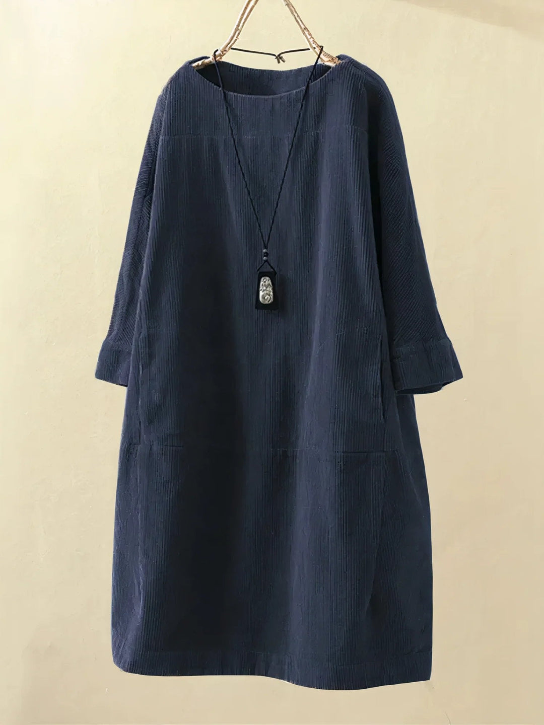 Robe Femme Hiver en Velours Vert Émeraude Manches Longues