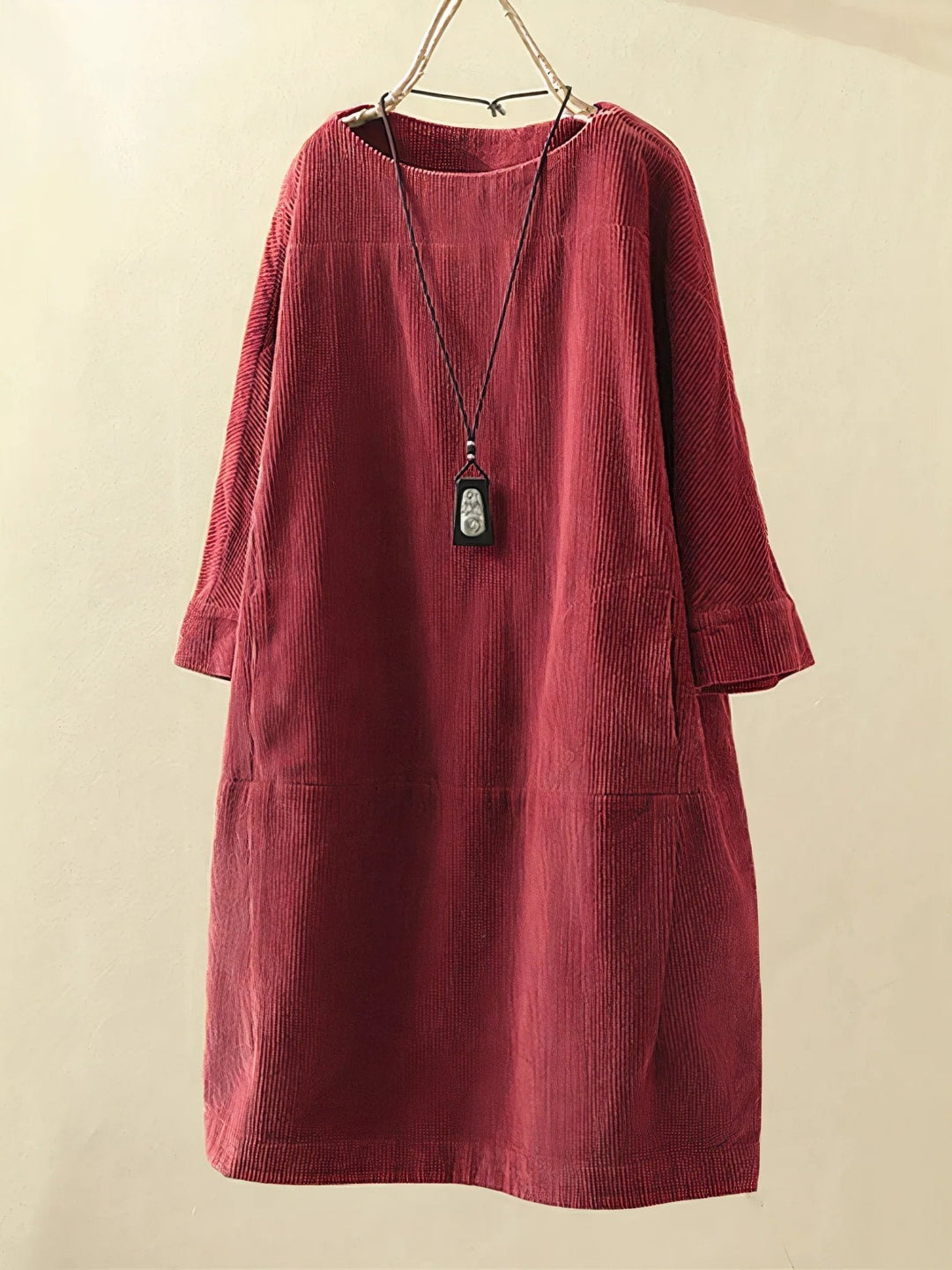 Robe Femme Hiver en Velours Vert Émeraude Manches Longues