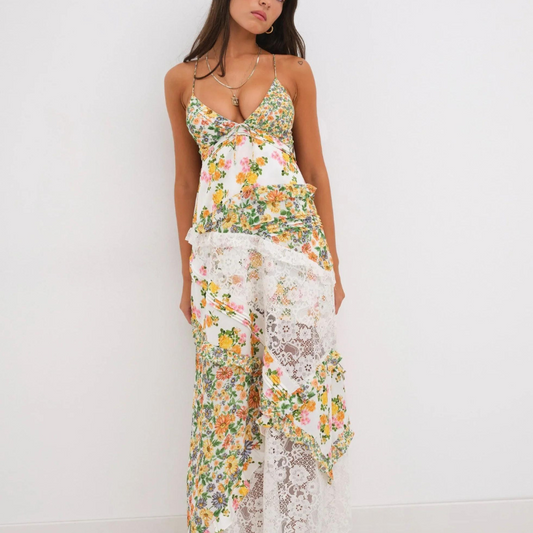 Robe Femme Été en Dentelle avec Bretelles Fines - BerlinGlamour