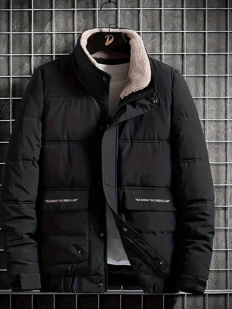Veste Homme Zippée Col Montant pour Tous Les Jours → Veste Homme Zippée Col Montant Casual Quotidien - PanierRoyale