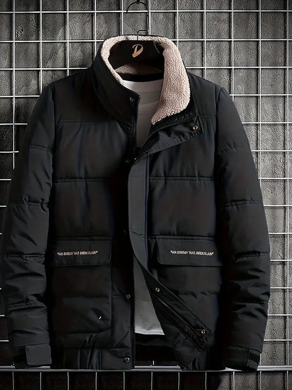 Veste Homme Zippée Col Montant pour Tous Les Jours → Veste Homme Zippée Col Montant Casual Quotidien - PanierRoyale