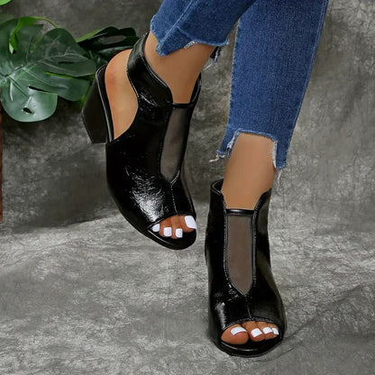 Sandales Femme Talon Compensé Bout Ouvert