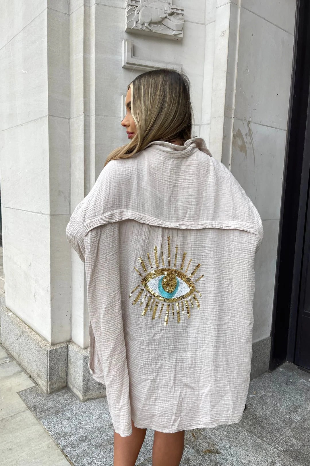 Kimono Femme Léger Décontracté avec Fleurs Brodées pour Été - PanierRoyale