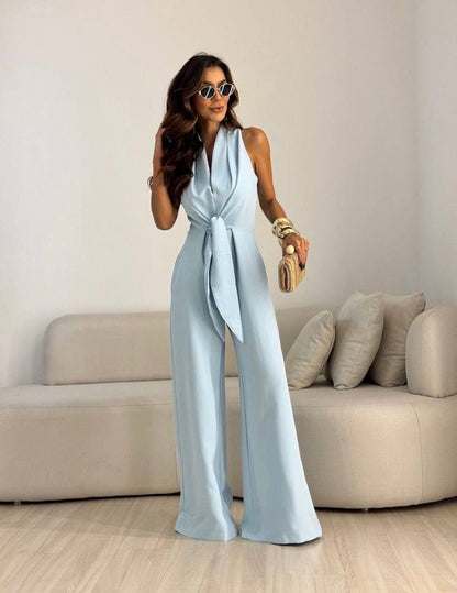 Combinaison Femme Fluide Taille Marquée Coupe Élégante