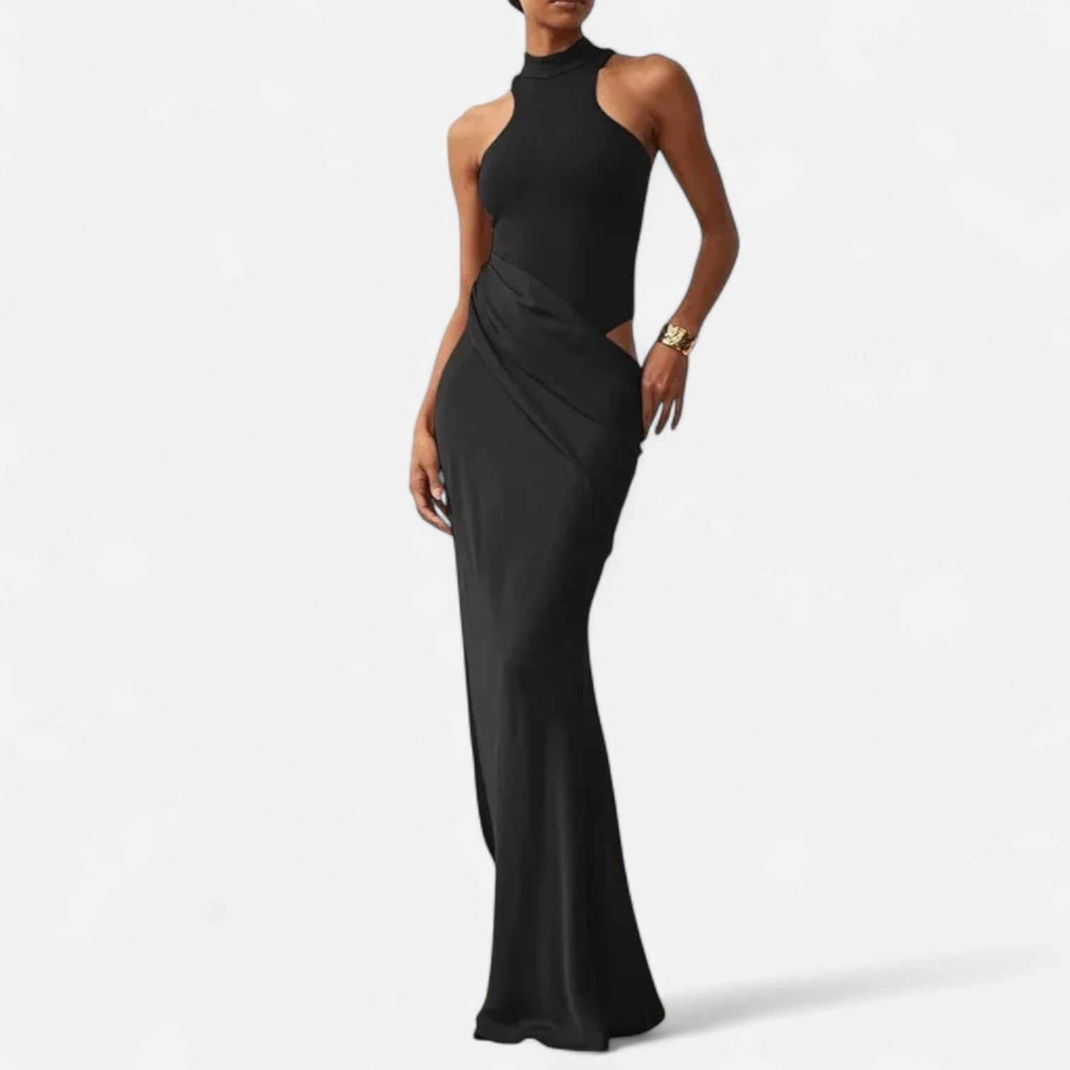 Robe Femme Longue Été avec Décolleté et Col Haut - BerlinGlamour