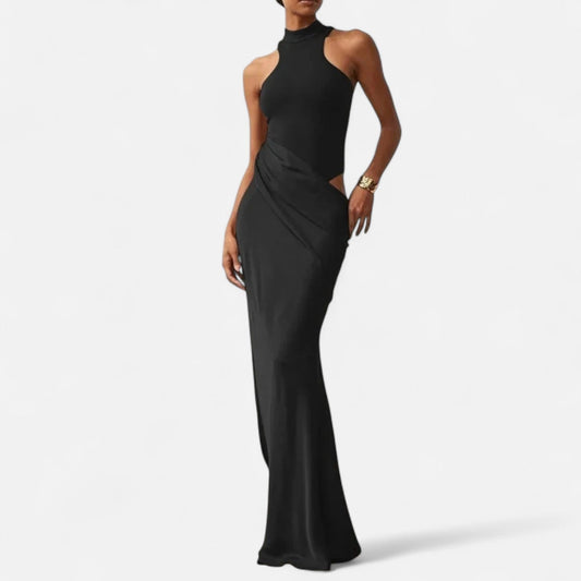 Robe Femme Longue Été avec Décolleté et Col Haut - BerlinGlamour