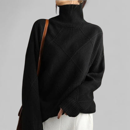 Pull Femme Grande Taille Hiver avec Col Roulé - BerlinGlamour