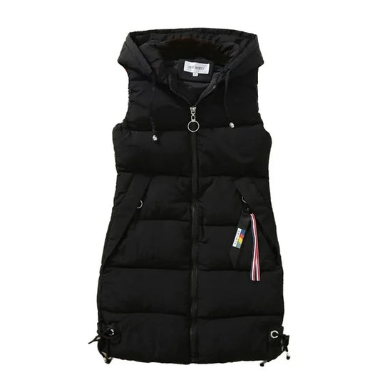 Veste décontractée zippée sans manches poches fermées