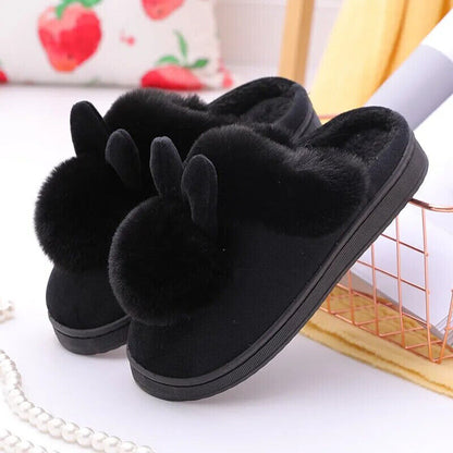 Pantoufles Peluche Lapin Douces et Confortables