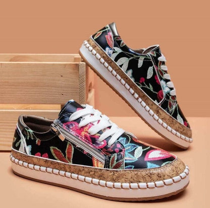 Baskets Femmes Confort Chaussures Floral Décontractées