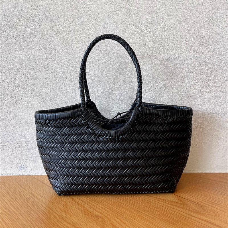 Sac à main en cuir tressé rustique et élégant