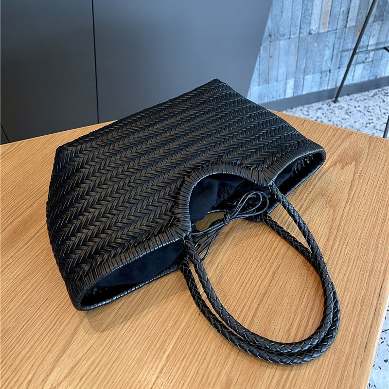 Sac à main en cuir tressé rustique et élégant