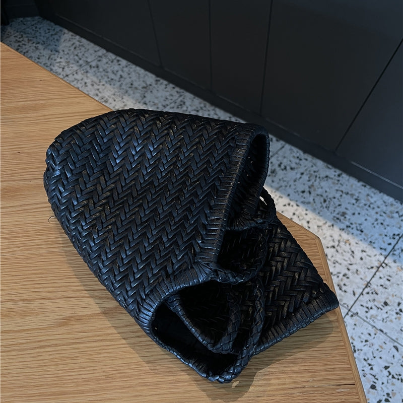 Sac à main en cuir tressé rustique et élégant