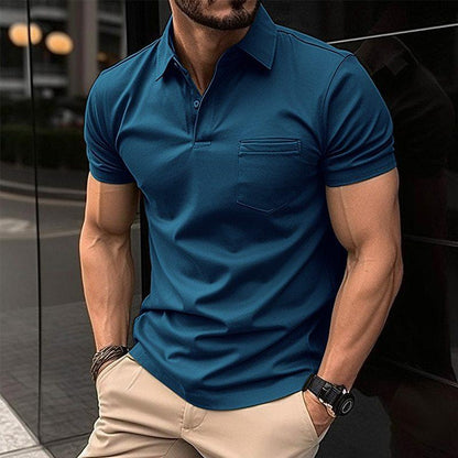 Polo Homme Noir Manches Courtes Élégant