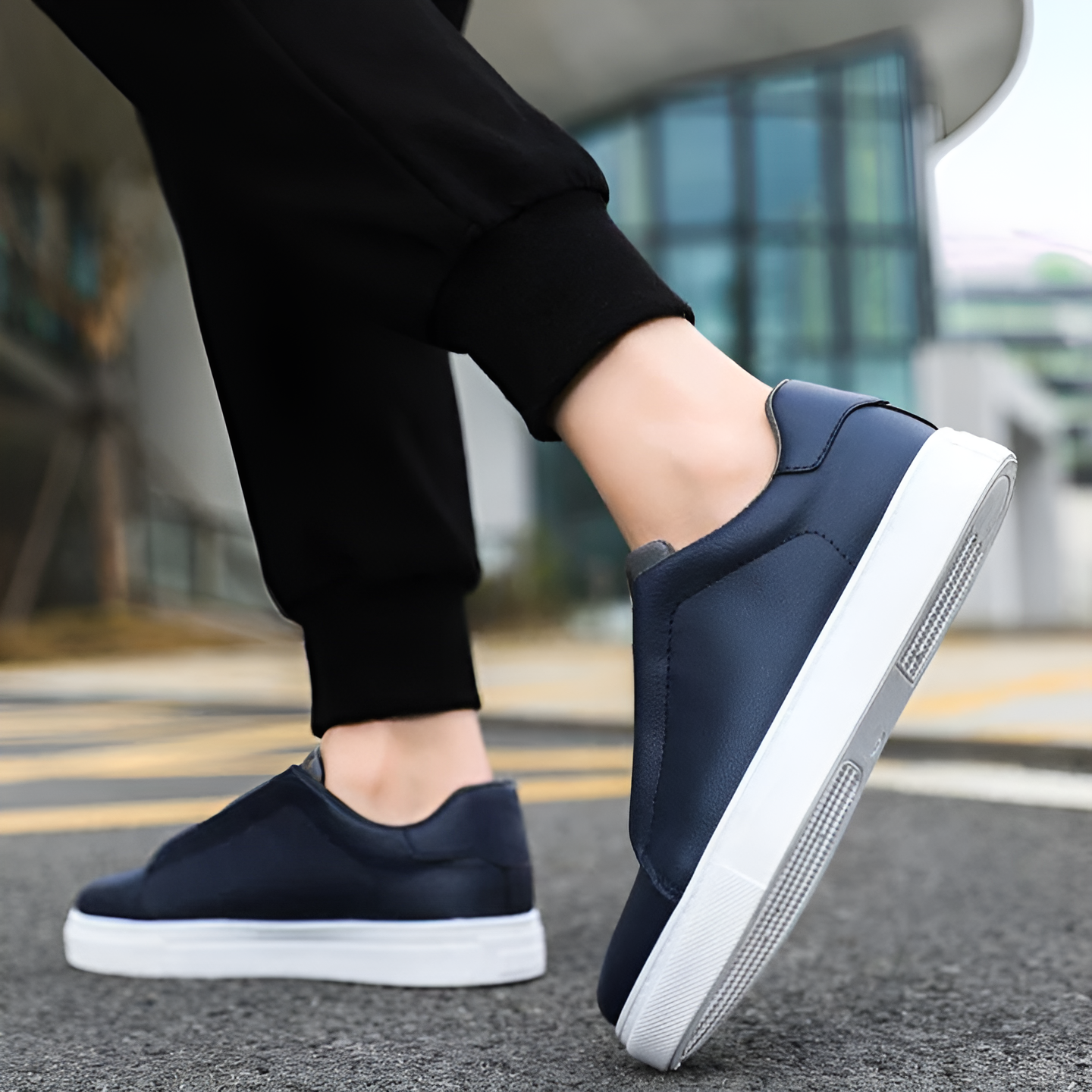 Baskets Homme Blanc Cuir de Qualité