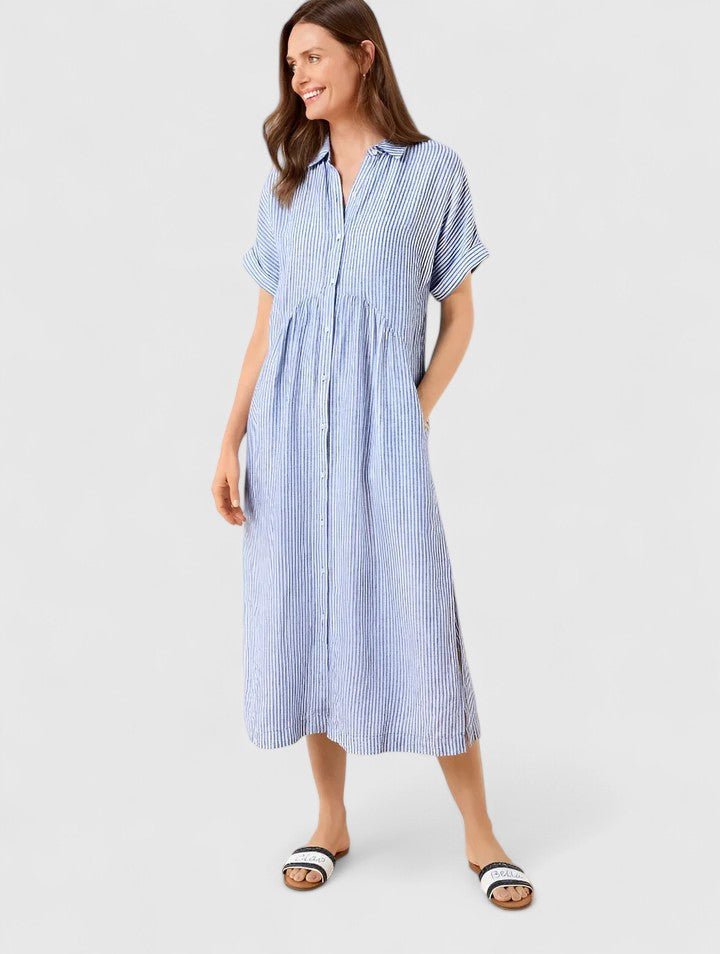 Robe striée femme décontractée pour été