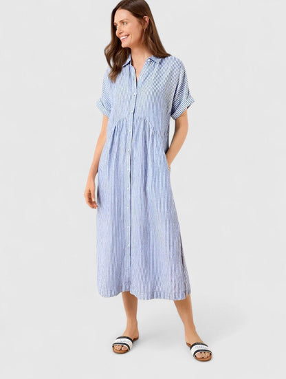 Robe striée femme décontractée pour été