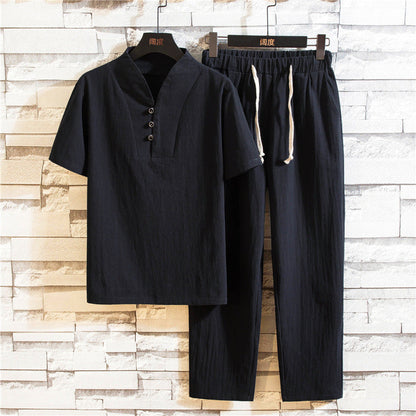 Tenue Été Homme Légère - Short et T-Shirt Coton pour Homme