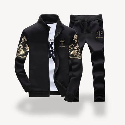 Survêtement Homme Chic Noir et Or pour Fitness et Détente - PanierRoyale