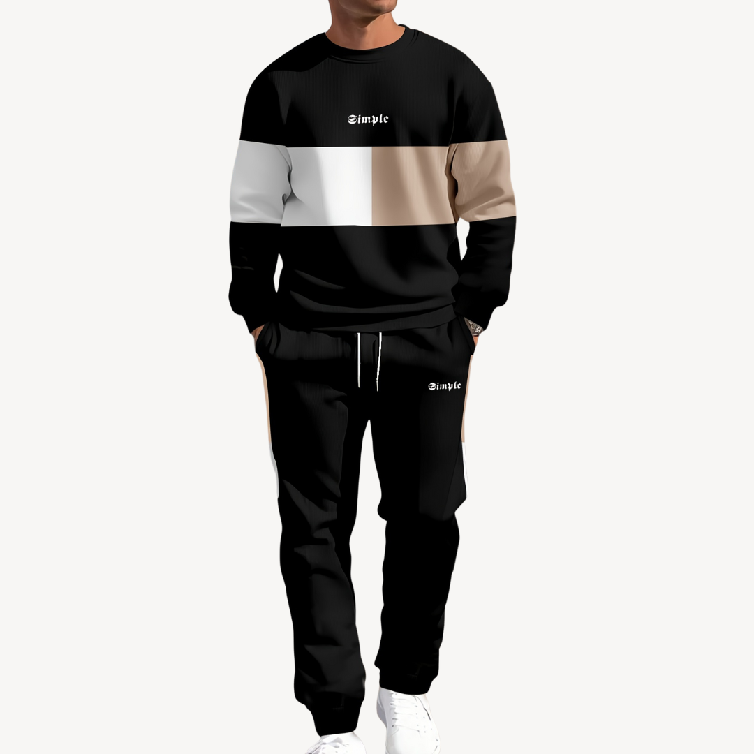 Survêtement Homme Veste Puffer et Pantalon de Jogging Chaude