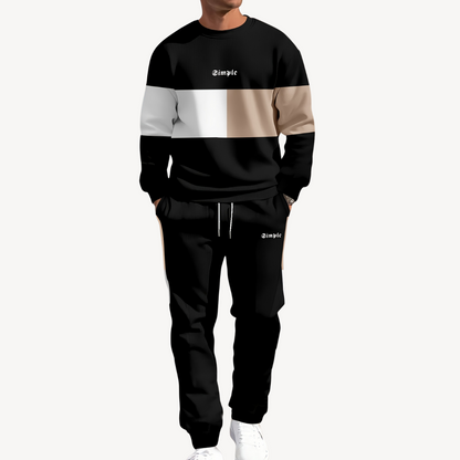 Survêtement Homme Veste Puffer et Pantalon de Jogging Chaude