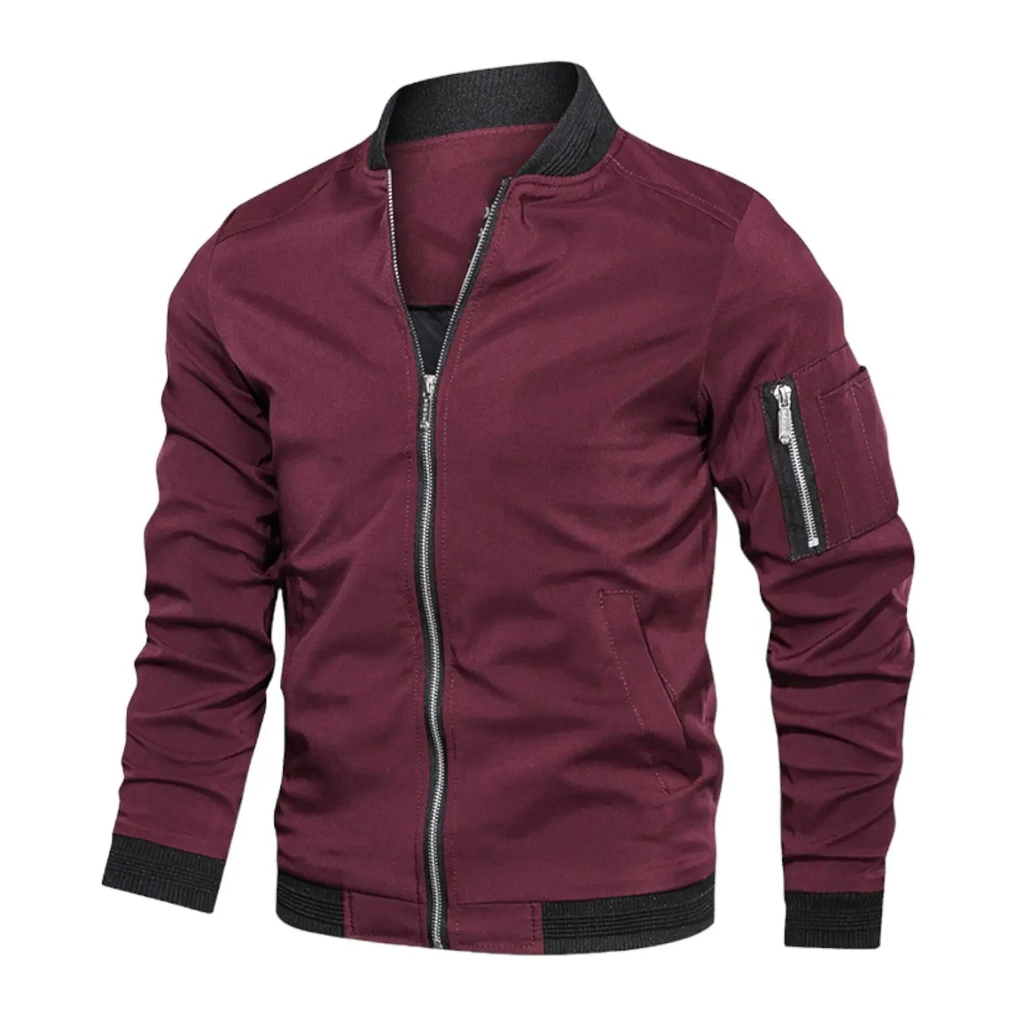 Veste Imperméable Homme Sport pour Pluie avec Fermeture Éclair