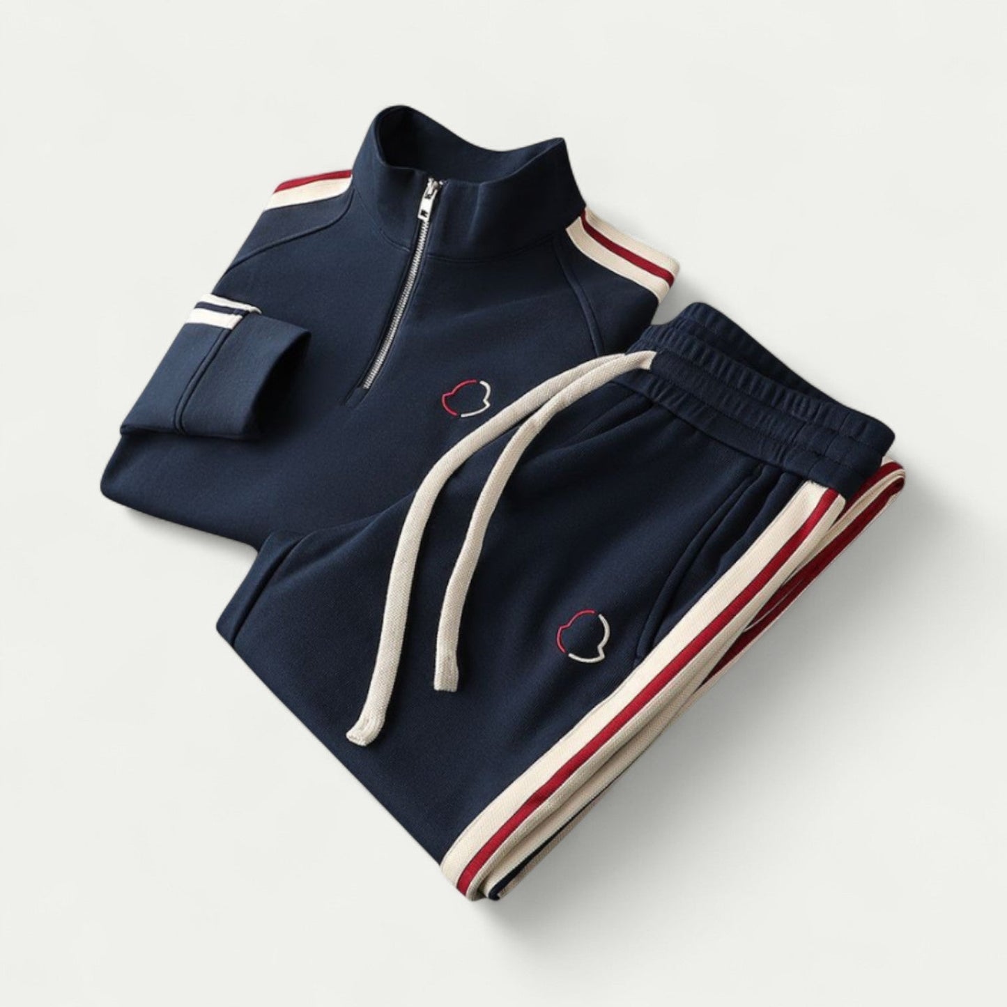 Survêtement Homme Élastique Zippé avec Pantalon Confortable