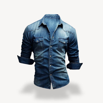Chemise denim homme Manches longues Style Western