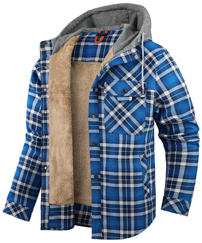 Veste Homme Hiver Douillette à Capuche Amovible