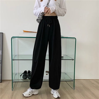 Pantalon Jogging Féminin Taille Haute Élastiqué
