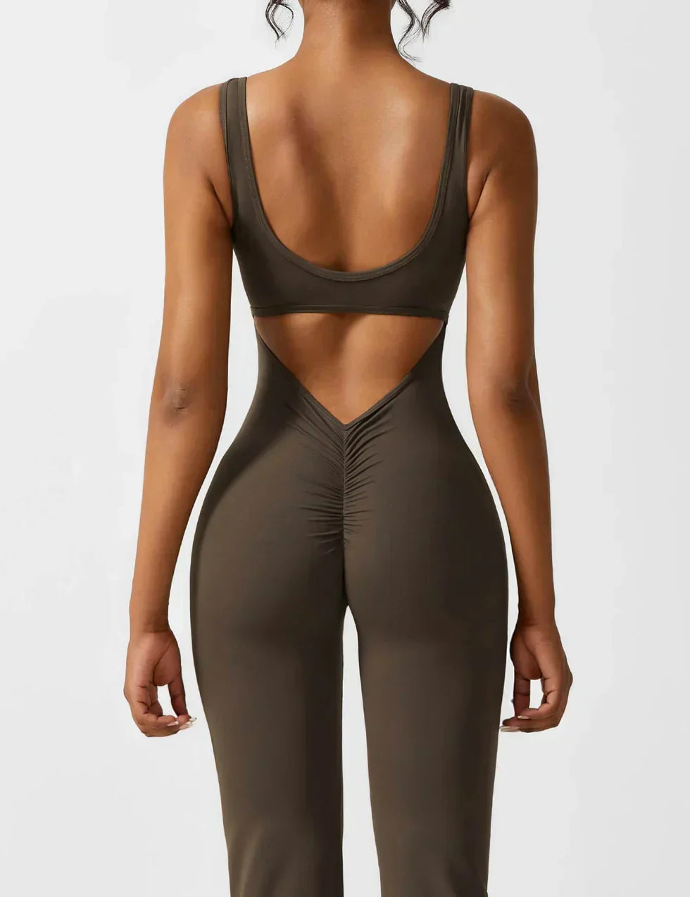 Combinaison Femme Extensible Sculptante Dos Ouvert Coupe Flare