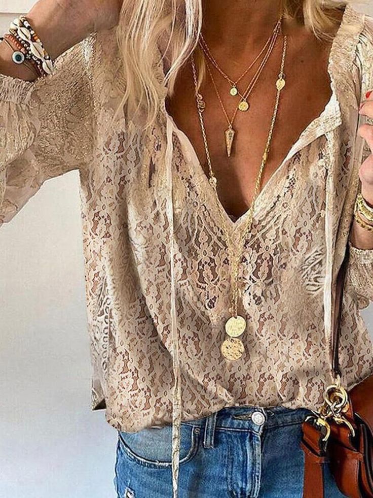Blouse Femme Élégante à Col V Décontractée - BerlinGlamour