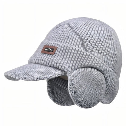 Bonnet Hiver Chaud avec Cache-Oreilles et Visière