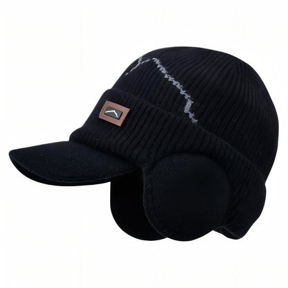 Bonnet Hiver Chaud avec Cache-Oreilles et Visière