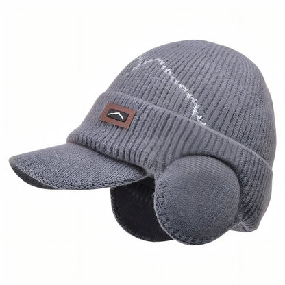 Bonnet Hiver Chaud avec Cache-Oreilles et Visière