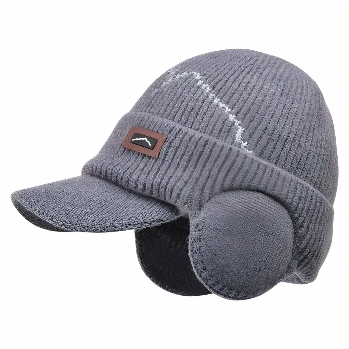 Bonnet Hiver Étanche avec Cache-Oreilles et Visière Réglable