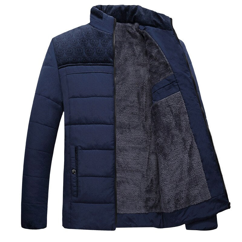 Veste Hiver Matelassée Homme Col Montant Chaude